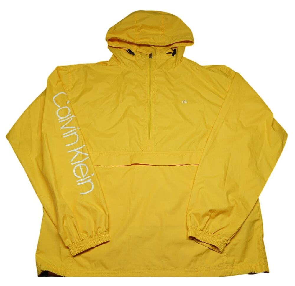 Calvin Klein Windbreaker Yellow Men’s Med Quarter Zip